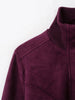 Women Suede Short Jacket Loose Red Stand Collar Long Sleeve Zipper Coat Autumn High Street Lady Outerwears