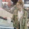 Chic Women Plaids Fringed Jacket Tweed Pearls Buckles Tweed Blazers Gold Silk Retro Checked Coat Spring Fall Cardigan Crop Tops