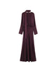 Satin Elegant Long Dress Female Lace-Up Scarf V-Neck Autumn Party Dress Gown Women's Commute Bodycon Dress