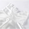Elegant Satin Mini Dress For Women Scarf Collar Batwing Sleeve Waist Dress Lady Autumn Chic Party Evening Vestidos