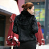 Autumn Winter Real Genuine Rabbit Fur Coat Women Full Pelt Real Rabbit Fur Jacket Fur Mandarin Collar Overcoats