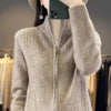 Knitted Cardigan Jacket Women Spring Autumn Flip Collar Female Appear Thin Long Sleeve Slim Ladies Sweater Coat