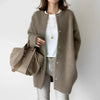 Autumn And Winter Solid Color Soft Knitted Jacket Slim Design Niche Loose Casual Button Jacket Women Cardigan