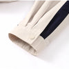 Women Color Block Jacket Casual Half Zip Collar Navy Striped Oversize Long Sleeve Sport Jackets Autumn Chic Street Wear