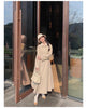 Winter Long Wool & Blends Coat for Women Chic Elegant Womans Clothing Skirted Woolen Overcoat