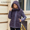 Gasmam Winter Down Jackets Women Warm Pluggable Sleeve Thermal Vest Classic zipper Lacing Design Pocket Hooded Parkas 83369