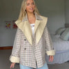 Stylish Double Sided Coat Women Casual Chic Loose Striped Windbreaker Autumn Designers Y2k Eye-catching Streetwear