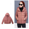 Winter Women's Cold Coat Parkas Hooded Padded Jacket Cropped Jacket Plus Size Long Sleeve Top Korean
