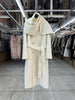 Elegant Big Scarf Collar Double Breasted Wool Coat Women Loose Korean Cashmere Winter Jacket