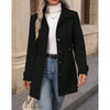 Autumn/Winter Women's Casual Coat Flattering Loose-Fit Notched Lapel Single-Row Multi-Button Mid-Length Wool Blazer