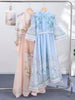 Floral Print Women Dress Button Down Mock Neck Maxi Dresses Long Lantern Sleeve A-Line Waist Belt Flared Hem Elegant Streetwear