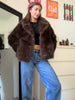 Retro Faux Fur Women Coat Urban Thicken Lapel Long Sleeve Single Breasted Female Outwear Autumn Winter Chic Lady Jacket