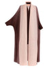 Gradient Pleated Trench Coat For Women Bat Sleeve Scarf Collar Long Windbreaker Female Clothing 2DA2148
