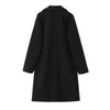 Women Woolen coat Solid Open Stitch Long Trench Coats Vintage V-Neck Full Sleeves Female Chic Lady Outfits