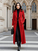 Women's Warm Woolen Overcoat for Autumn Winter Double-Breasted Wool Blends with Belt Windproof Street Female Wear