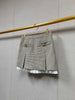 Classic Houndstooth Women's Zipper Coat Long Sleeve Jacket Tops or High Waist Pleated Patchwork Mini Skirt for Ladies