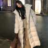 Winter Long Parkas Coat for Women Korean Oversized Stand Collar Cotton-Padded Jacket Windproof Warm Thick Parkas Outerwear