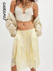 Lace Patchwork Satin Lace Up Shorts Women Sexy Hollow Out High Waist Drawstring Half Pants Wide Leg Trousers Chic Lady Partywear
