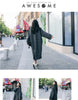 Plaid Woolen Coat Women's Mid-length Korean Version Loose Autumn and Winter Student Loose Over-the-knee woolen Coat W52