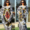 Africa Dress for Women for Evening Party Autumm Elegant Print O-neck Maxi Dress Muslim Abaya Dashiki African Clothing