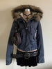 Spring Retro Faux Fur Coats Women 2000s American Vintage Jackets Harajuku Gotihc Punk Clothing Jean Parkas Female Outwear