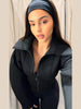 Stand Collar Side Placket Suit Jacket Women Elegant Long Sleeve Button Pocket Loose Coats Spring Chic Office Lady Outerwears