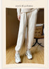 Women's Sports Wool Pants in AutumnWinter Solid Color Pockets Warm High-Quality Casual 100% Merino Pure Wool Small Leg Pants
