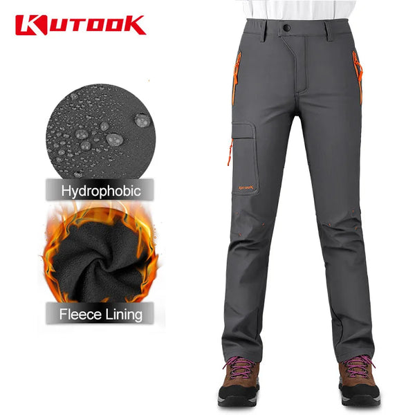 Kutook Outdoor Trekking Pants Women Camping Hiking Pants Softshell Pants Trousers Cargo Pants for Women Leggings Hiking Clothing