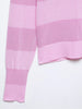 Women Striped Knitted Cardigan Single Breasted Long Sleeve Polo Collar Sweater Casual Knitted Coat