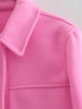 Jackets For Womens Autumn Solid Front Pockets Button Long Sleeve Jacket Elegant Woman Casual Outerwear Coat
