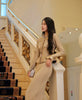 Spring Women's RoundNeck Diamond-Embellished Long-Sleeved Knitted DressY2K High-Quality Commuter Maxi Dress