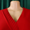 Elegant Dresses Woman V Neck Full Sleeve Pleated Mid Calf Belt Waisted African Female Birthday Party Dress