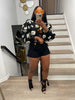 Elegant Women Button Front Floral Appliques Long Sleeve Jacket Thick Warm Winter Streetwear Outwear