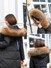 Real Fur Collar for Coat Parkas Women Winter Natural Raccoon Fur Scarf for Jacket Warm Furry Hood Trim with Buttons
