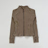 Women's Multi-Color Sports Knit Jacket, Casual Long-Sleeve Top, Solid-Color Yoga Outerwear
