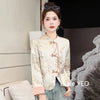 Women's Leisure Jacket Spring Autumn Retro Printing Be All-match Lady Outerwear Chinese Style Ladies Short Coat