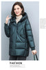 Hooded Cotton Coat Women's Mid-Length Winter Jackets Elegant Mother's Parkas Padded Jacket Thick Down Padded Jacket Vintage