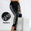 Women‘s Black Leggings with Butterfly Side Design, High Waist Sparkling Rhinestone Leggings, Stretchy for Streetw