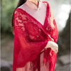 Tassel Patchwork V-Neck Cardigans Women Wedding Accessories Shawl Hollow Multicolored Evening Prom Cape Tulle Shawl Party