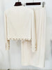 High Street Designer Suit Set Women's Rhinestone Diamonds Beaded Cardigan Jacket Split Half Skirt Set 2pcs