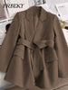 Elegant Blazer Woman Spring Solid Color Tie Suit Jacket Temperament Korean Version of The Casual Suit Woman Clothing