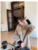 French Lazy Autumn Winter Hooded Double Faced Cashmere Coat Mid Length Real Fox Fur Collar Wool Warm Coat Women