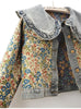 Spring Autumn Jacquard Embroidery Denim Jacket Women Loose Short Cowboy Outerwear Casual Peter Pan Collar Jeans Jacket Female