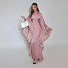 Eid Muslim Abaya Women Dress Satin Bat Sleeve Vestidos Largos Party Dresses Arab Long Robe Morocco Dubai Kaftan Silky Jalabiya