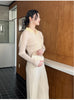 Spring Colorblock Lapel Women's Pleated Short Coat Casual Versatile Single Breasted Jackets 2DB6388