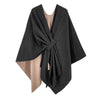 Women Poncho Winter Warm Shawl Double Sided Designer Thickening Blanket Scarf Female Cloak Cashmere Pashmina Cape Stole