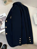 Spring Preppy All Match Suit Coat Bf Loose Solid Color Lapel Casual Buttons Outerwear Japanese Uniform Women Blazer Jacket