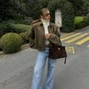 Black Stand Collar Trench Coat Women Casual Long Sleeve Single-breasted Loose Windbreaker Lady Autumn High Street Outwear
