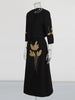 Colorblock Chic Two Piece Sets For Women O Neck Half Sleeve Coat High Waist Skirt Elegant Set Female Style