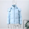 Women's Winter Jacket Coat Hooded Colorful Cute Full Sleeve Warm Zip Up Coats Girl's High Street Outwear Outfit